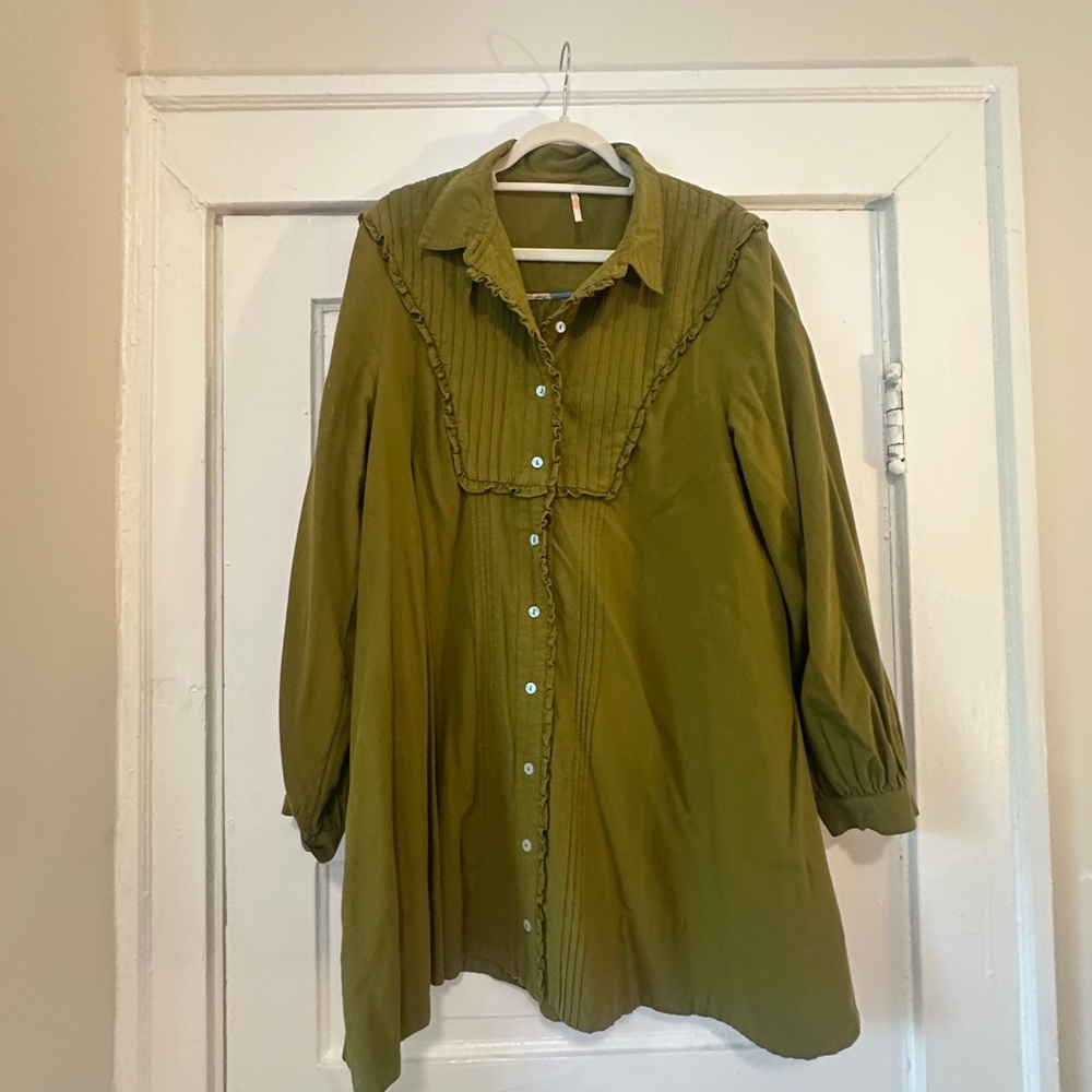 Free People “Cherry Mini Dress” - Olive